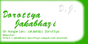 dorottya jakabhazi business card